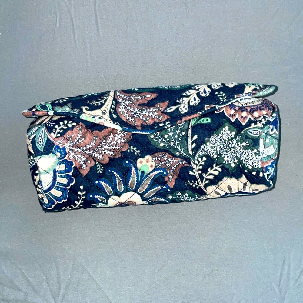 Vera Bradley Floral Cosmetic Bag - Blue and Brown